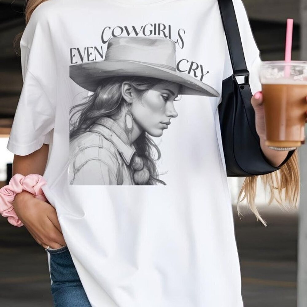 Even Cowgirls Cry Western Cowgirl Shirt Unisex Adult Shirt